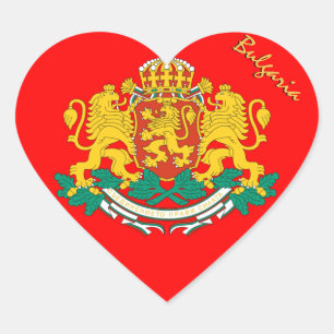 Bulgarie Sticker de coeur, drapeau patriotique bul