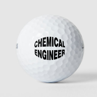 Bulging Black Chemical Engineer Text Golf Balls