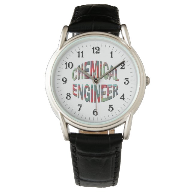 Bulging Chemical Engineer Text Watch (Front)