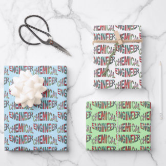 Bulging Chemical Engineer Text Wrapping Paper Sheet