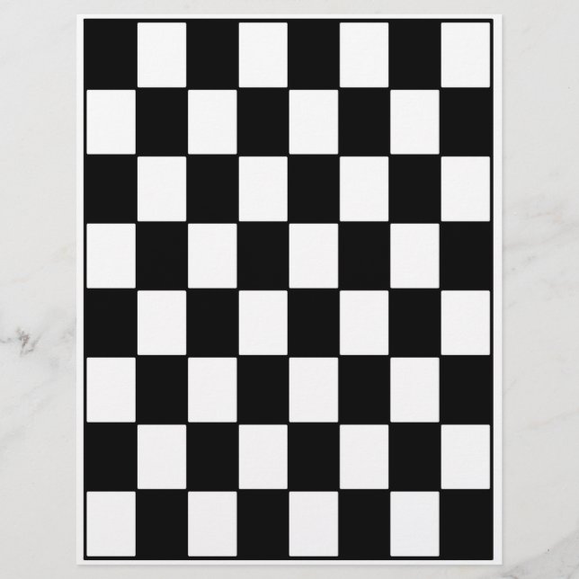 Bulk B&W Checkerboard Scrapbook Pages (Front)