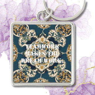 Bulk Christmas Gifts for Employees Persian Tiles Keychain