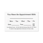 Bulk Office Appointment Reminder Business Cards