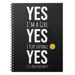 Bulk Softball Gifts For Sports Team Girls Players  Notebook