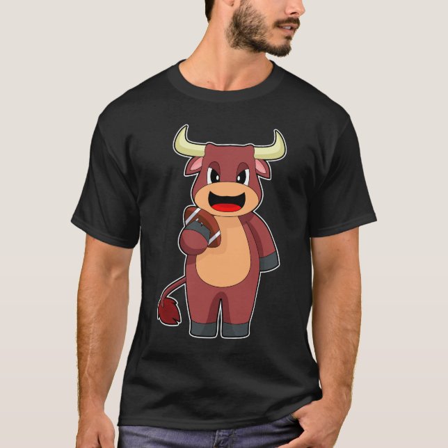 Bull American Football T-Shirt (Front)