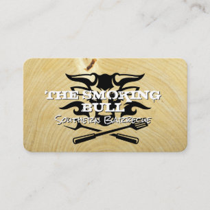 Bull and Barbecue Tools Restaurant Business Card