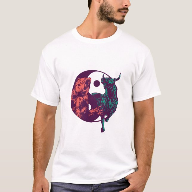 Bull and Bear Day Traders Gift T-Shirt (Front)