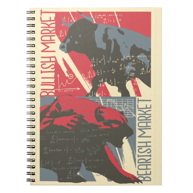 Bull and Bear Market - Day Traders Gift Notebook (Front)
