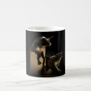 Bull And Bear Market Statues Coffee Mug