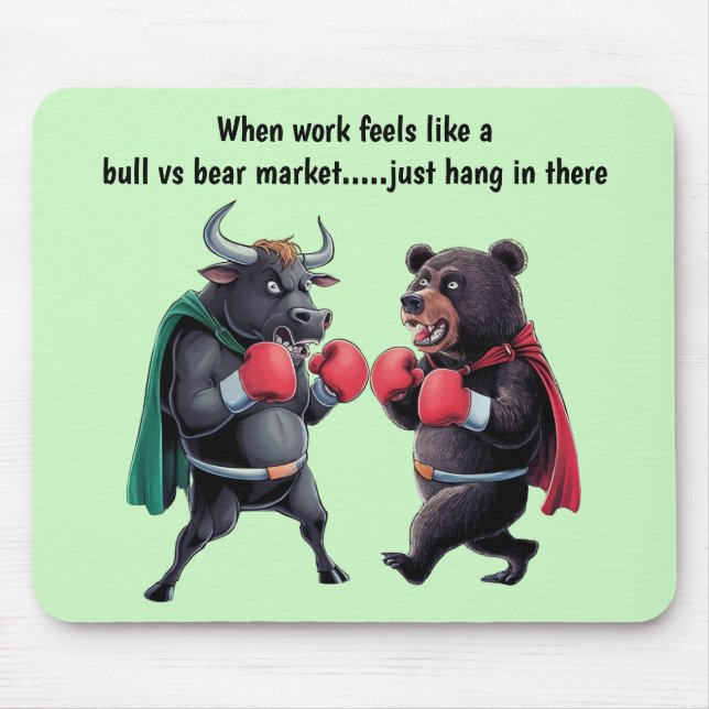 Bull and Bear Mouse Pad (Front)