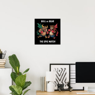 Bull and Bear Personalized Poster
