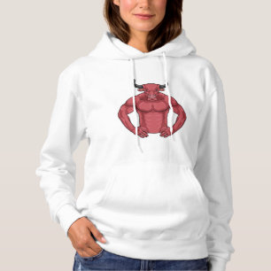 Bull as Bodybuilder extreme Hoodie