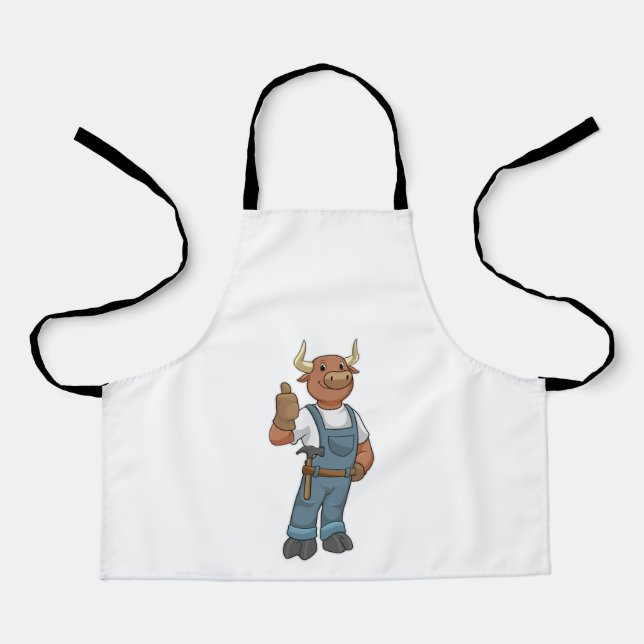 Bull as Handyman with Hammer Apron (Front)