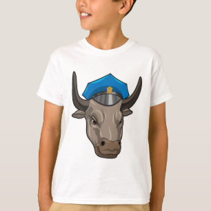 Bull as Police officer Police T-Shirt