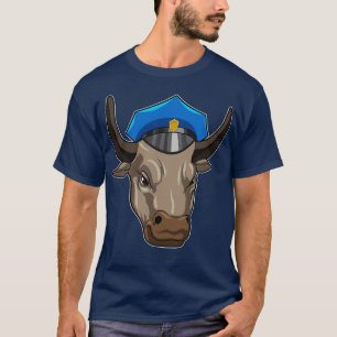 Bull as Police officer Police T-Shirt