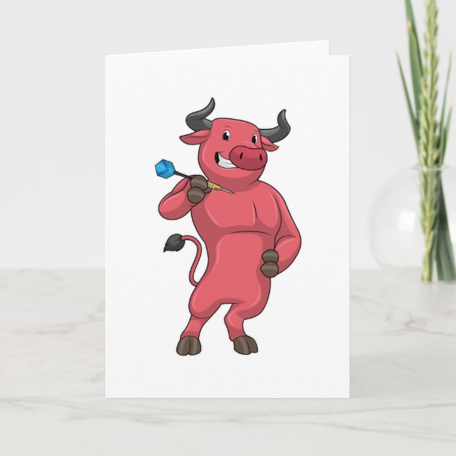 Bull at Darts with Dart Card (Front)