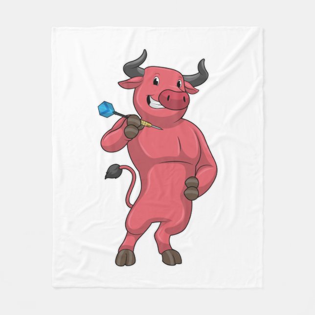 Bull at Darts with Dart Fleece Blanket (Front)