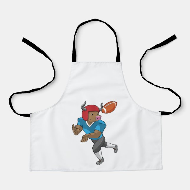 Bull at Football Sports Apron (Front)