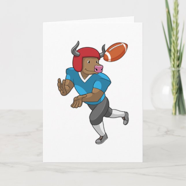 Bull at Football Sports Card (Front)