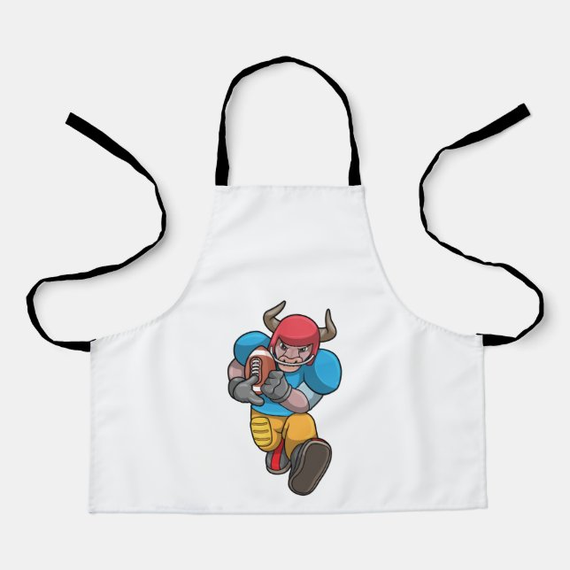 Bull at Sports with Football & Helmet Apron (Front)