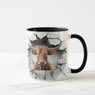 Bull background mug