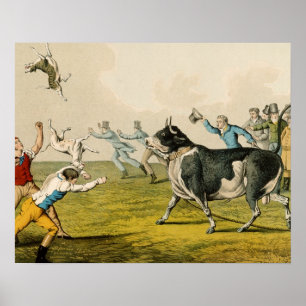 'Bull Baiting', pub. by Thomas McLean, 1820, (prin Poster