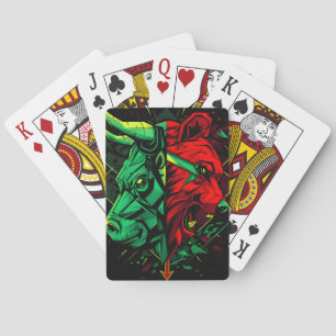 Bull Bear Duel Forces Playing Cards