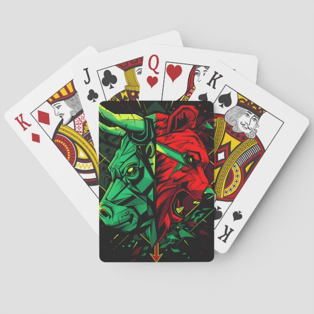 Bull Bear Duel Forces  Playing Cards (Back)
