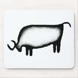 Bull - black mouse pad