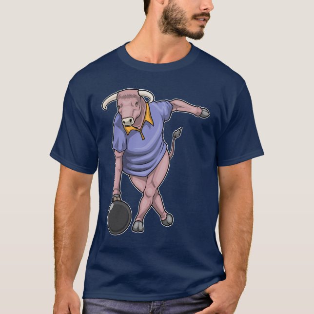 Bull Bowling Bowling ball T-Shirt (Front)