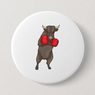 Bull Boxer Boxing gloves 3 Inch Round Button