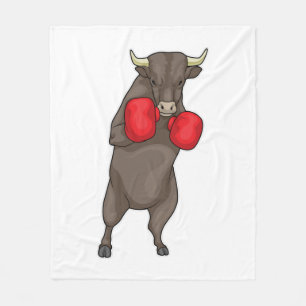 Bull Boxer Boxing gloves Fleece Blanket