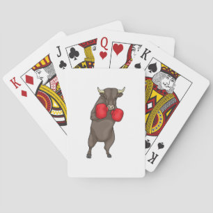 Bull Boxer Boxing gloves Playing Cards