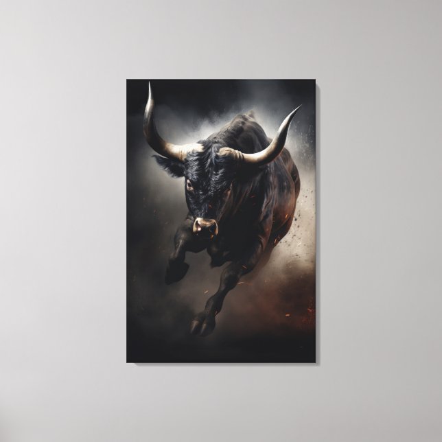 Bull Canvas Art (Front)