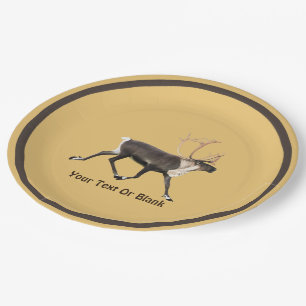 Bull Caribou Paper Plates