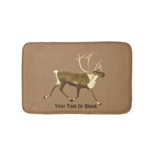 Bull Caribou - Sepia Bath Mat
