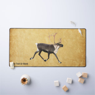 Bull Caribou sur vieux papier
