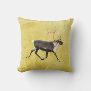 Bull Caribou Throw Pillow