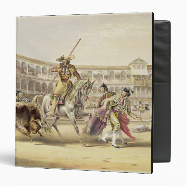 Bull Charging a Picador, 1865 (colour litho) Binder (Front/Inside)