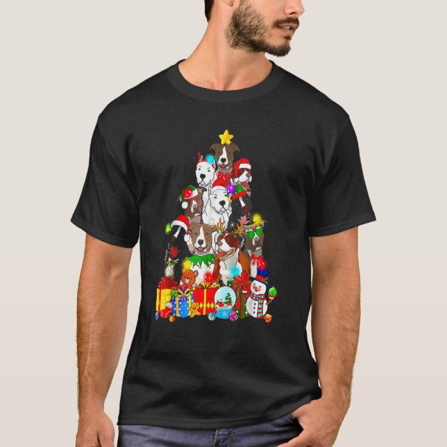 Bull Christmas Ornament Tree Decor  Dog T-Shirt (Front)