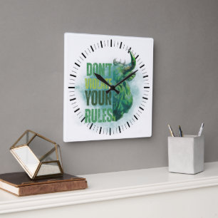 Bull design   Reminder   Motivation Square Wall Clock