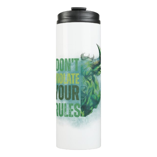 Bull design | Reminder | Motivation Thermal Tumbler (Front)