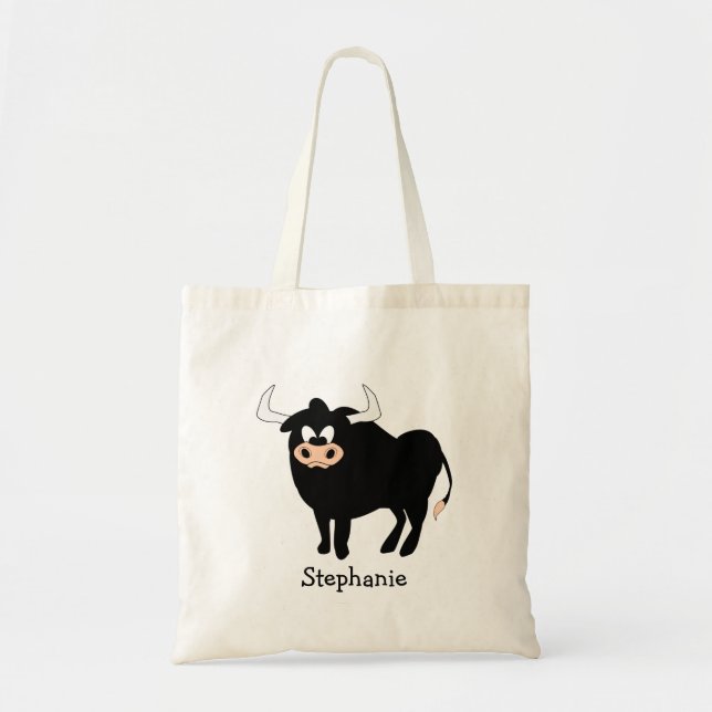 Bull Design Tote Bag (Front)