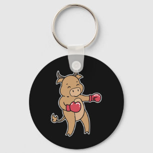 Bull Does Boxing Keychain