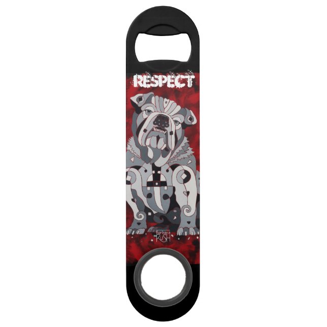 Bull Dog Bottle Opener Bar Key (Back)