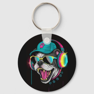 Bull dog lovers  keychain