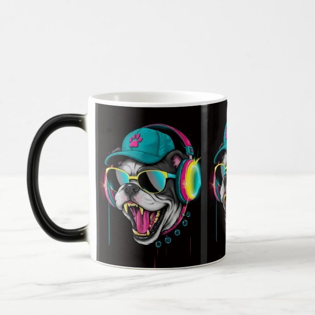 Bull dog lovers  magic mug (Left)
