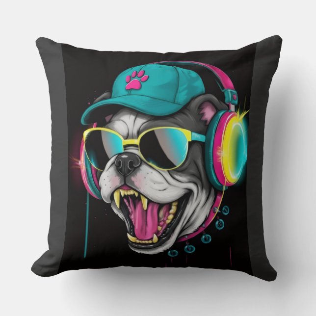 Bull dog lovers  throw pillow (Front)