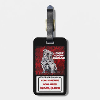 Bull Dog Luggage Tag