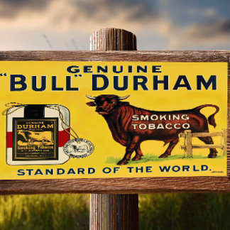 Bull Durham Smoking Tobacco Advertising Print Tissue Paper